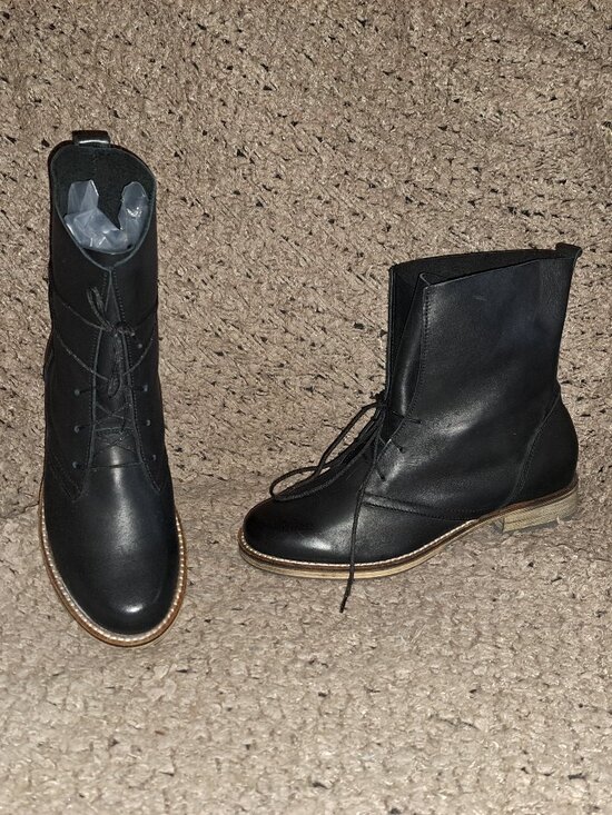 chelsea crew Shoes - CHELSEA CREW-Black Label-Black Leather Boot-Soft/Slouchy Leather-Sz 37-NWOB